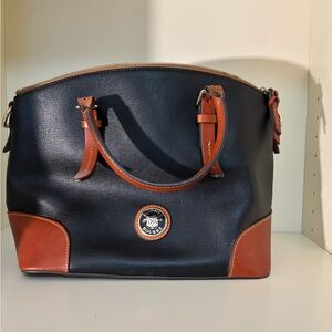 Dooney & Bourke Black and Brown Tote Bag with Classic Design